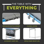 Load image into Gallery viewer, Core 4 Foot Outdoor Table with Flex Rail – Portable, Outdoor Prep Table, Camping Table
