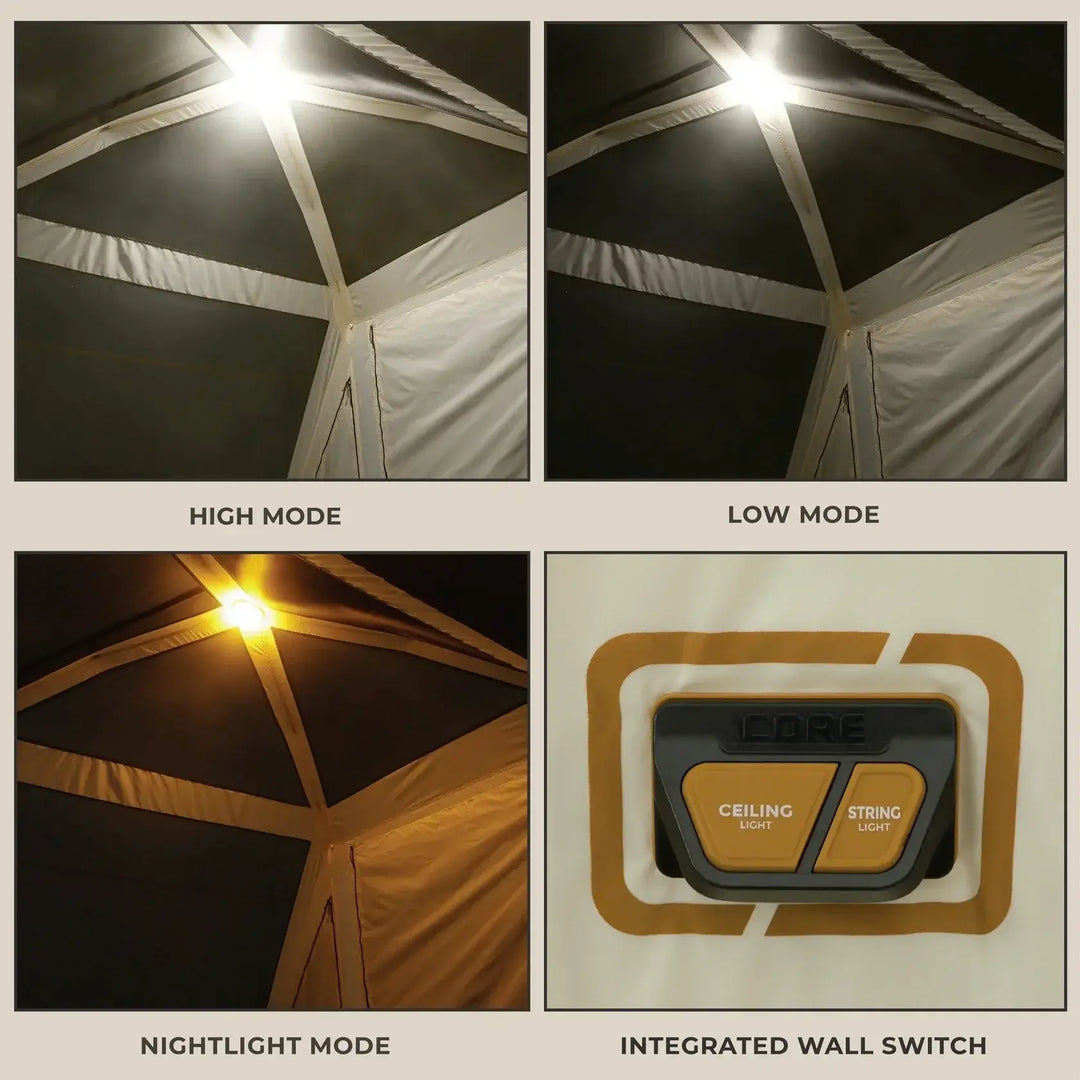 CORE 6 Person Lighted Bell Tent