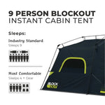 Load image into Gallery viewer, Core 9 Person Instant Cabin Blackout Tent – 14' x 9'