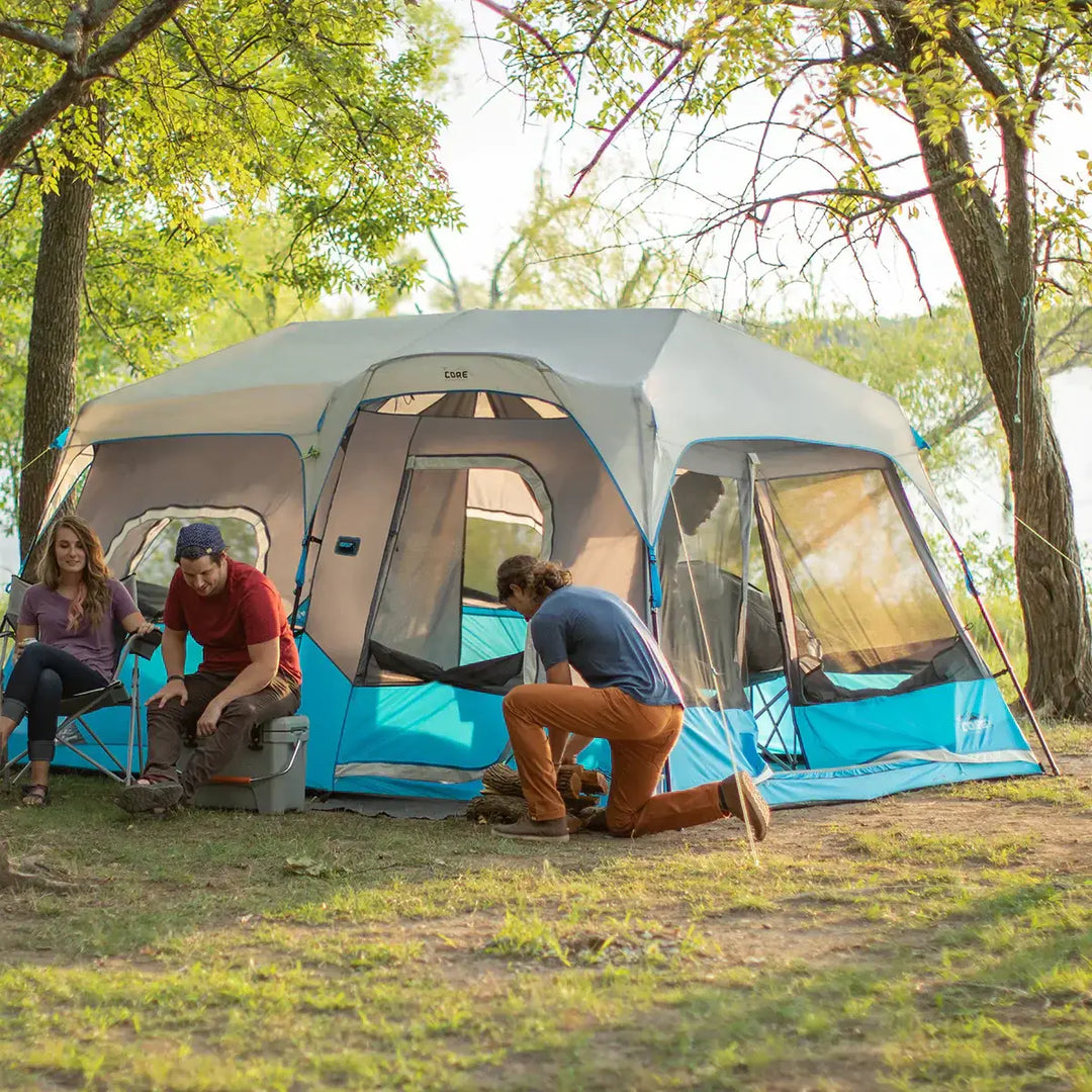 Core 9 Person Lighted Instant Cabin Tent – 14' x 9'