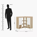 Load image into Gallery viewer, Corner Coffee Bar Cabinet With 2 Doors And 9 Shelves