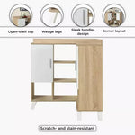 Load image into Gallery viewer, Corner Coffee Bar Cabinet With 2 Doors And 9 Shelves