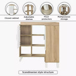 Load image into Gallery viewer, Corner Coffee Bar Cabinet With 2 Doors And 9 Shelves