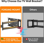 Load image into Gallery viewer, Corner TV Mount with 25.6" Long Arm,Landscape to Portrait Full Motion TV Wall Mount Swivel Tilt Heavy Duty for 26-65''Screens, Load 77lbs,Max VESA 400x400mm, Fit 16''Stud