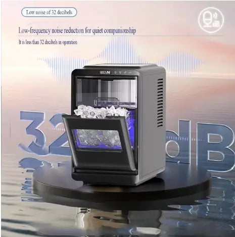 Countertop Ice Maker, 1.8L Water Tank, 12kg/24h Output, Quiet 32dB, Crescent Ice Cubes