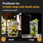 Load image into Gallery viewer, Countertop Ice Maker, Compact Bullet Ice Cube Maker, 12kg/26 lbs in 24H, Self-Cleaning Nugget Ice Machine, 9 Cubes in 6 Mins, Ideal for Home Kitchen Office RV Use, Ice Scoop &amp; Basket Included