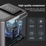 Load image into Gallery viewer, Countertop Ice Maker, Compact Bullet Ice Cube Maker, 12kg/26 lbs in 24H, Self-Cleaning Nugget Ice Machine, 9 Cubes in 6 Mins, Ideal for Home Kitchen Office RV Use, Ice Scoop &amp; Basket Included