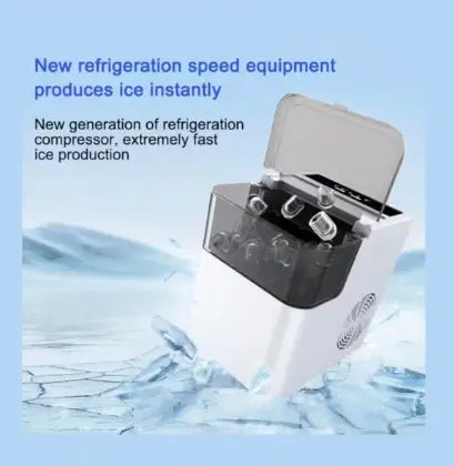 Countertop Ice Maker Machine – 12kg/24Hrs, 9 Bullet Cubes in 6-8 Mins, 1.6L Water Tank, 2 Ice Sizes (Small/Large), Portable Automatic Ice Maker with Scoop & Removable Basket – 165W Energy Efficient for Home, Kitchen, Office, RV, Camping & Bars