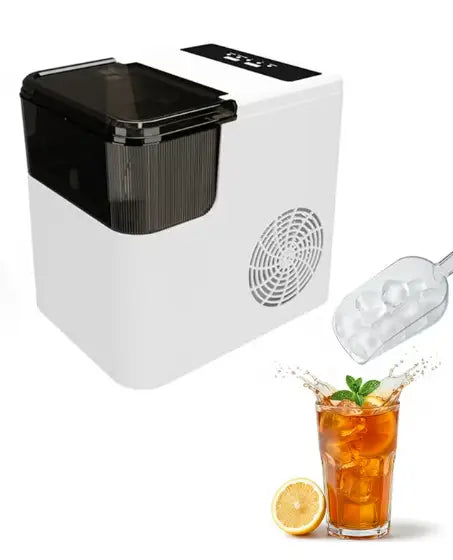 Countertop Ice Maker Machine,9 Bullet Ice Cubes Ready in 6 Mins,2 Ice Sizes, Self-Cleaning, Portable Ice Maker