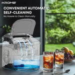 Load image into Gallery viewer, Countertop Ice Maker Machine with LED Display, Auto Clean Function, 9 Bullet Ice Cubes per Cycle, Ice Scoop Included, Portable Stainless Steel Ice Machine for Home, Bar and Party Use KR-IM12SH