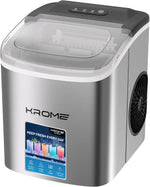 Load image into Gallery viewer, Countertop Ice Maker Machine with LED Display, Auto Clean Function, 9 Bullet Ice Cubes per Cycle, Ice Scoop Included, Portable Stainless Steel Ice Machine for Home, Bar and Party Use KR-IM12SH