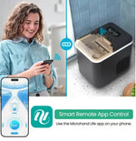 Load image into Gallery viewer, Countertop Ice Maker with App Control, 12kg in 24Hrs, 9 Bullet Ice Cubes in 6 Mins, Self-Cleaning Ice Machine with Basket and Scoop, Ideal for Home, Kitchen, Office, Quiet Operation, Black