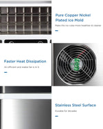 Load image into Gallery viewer, Countertop Stainless Steel Ice Maker (45 lbs/day)