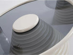 Load image into Gallery viewer, Cream Coffee Table Set – Tempered Glass &amp; Painted Wood