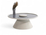 Load image into Gallery viewer, Cream Coffee Table Set – Tempered Glass &amp; Painted Wood