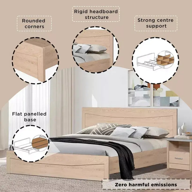 Crescent 6-Piece King Bedroom Set - 180x200 cm-GCC Home Center