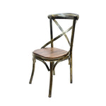 Load image into Gallery viewer, Jilphar Furniture Cross Back Metal Dining Chair JP1043-GCC Home Center