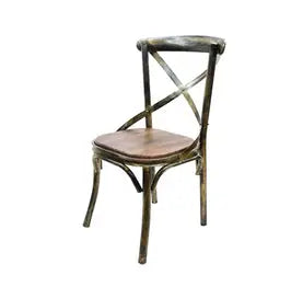 Jilphar Furniture Cross Back Metal Dining Chair JP1043-GCC Home Center