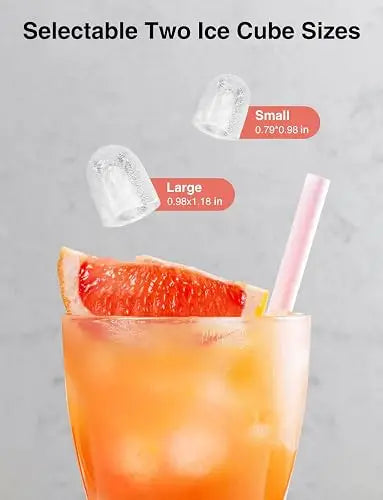 CROWNFUL Countertop Ice Maker with Handle, Makes 9 Bullet Ice Cubes in 6 Minutes, 12 kg/24 Hours, Self-Cleaning Portable Ice Machine with Scoop and Basket for Home, Kitchen, Office and Parties