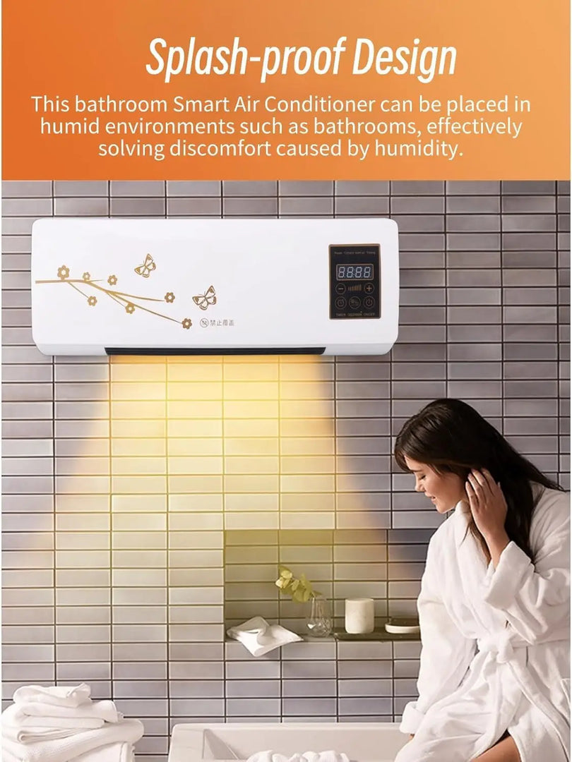 Cuifati Portable Air Conditioner, Mini AC Wall Mounted Cooling and Heating Fan, Portable Touch Control Low Noise Air Conditioner for Indoor Outdoor