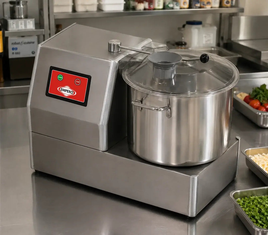 Cutter Mixer 8L Commercial Hummus Machine – Stainless Steel Food Processor , Heavy-Duty Commercial Construction .