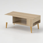 Load image into Gallery viewer, Danube Home Adonia Coffee Table | Multifunctional Living Room Desk | Space Saving Center Table | Modern Design Furniture For Home, Living Room L 100 x W 53 x H 42 cm - Oak