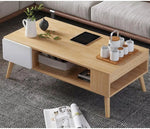 Load image into Gallery viewer, Danube Home Adonia Coffee Table | Multifunctional Living Room Desk | Space Saving Center Table | Modern Design Furniture For Home, Living Room L 100 x W 53 x H 42 cm - Oak
