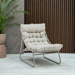 Load image into Gallery viewer, Danube Home Judy 4-Seater Outdoor Sofa Set | Steel Frame Garden Furniture I Modern Design Lounge Sofa Sets | 4 Pieces Outdoor Seating Table And Chairs Set For Patio Balcony Lawn Yard - Beige