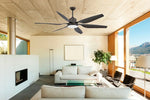 Load image into Gallery viewer, Dark Brown Ceiling Fan Ø 168CM Light Integrated And Remote Control Included