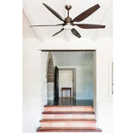 Load image into Gallery viewer, Dark Brown Ceiling Fan Ø 168CM Light Integrated And Remote Control Included