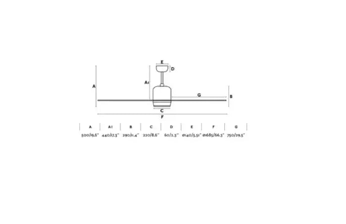 Dark Brown Ceiling Fan Ø 168CM Light Integrated And Remote Control Included