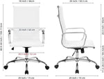 Load image into Gallery viewer, Desk Chairs High Back Office Chair Home Desk Chair Leather White Office Work Chair