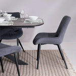 Load image into Gallery viewer, Diamond 6-Seater Dining Set – Black &amp; Grey