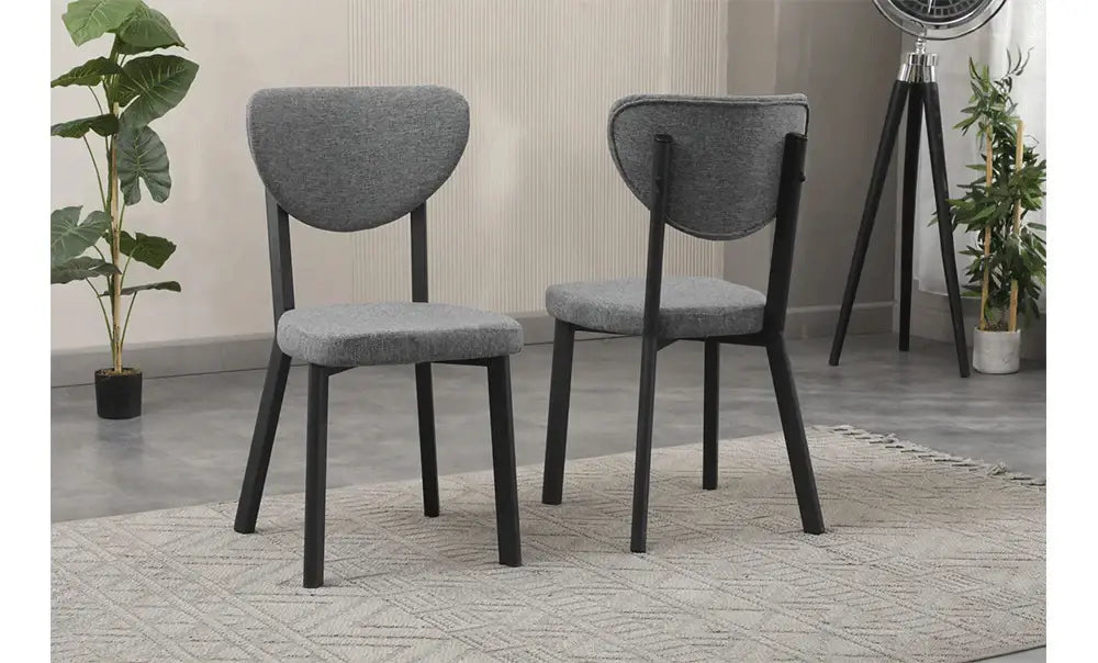 Dining Set 4-Seater (Black)