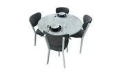 Dining Set 4-Seater - White