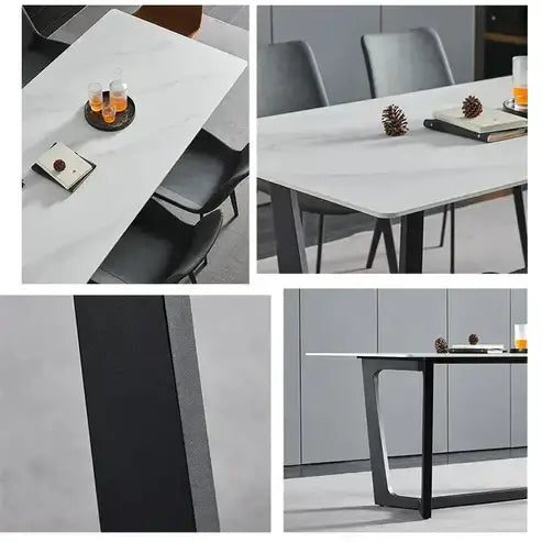 Dining Table With Black Cross Legs-GCC Home Center