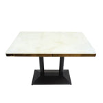 Load image into Gallery viewer, Dining Table with Tempered Glass Top &amp; Metal Legs