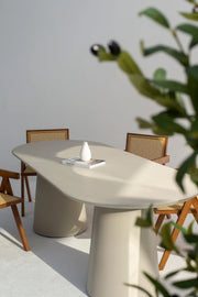 Dolce Concrete Dining Table  With a Matte Finish-GCC Home Center