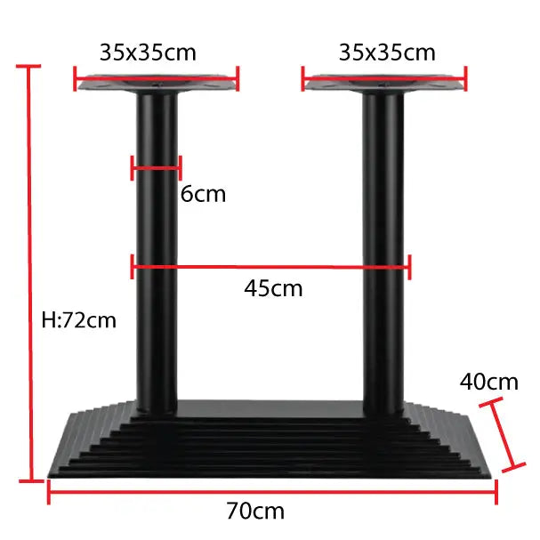 Jilphar Furniture Double Column Rectangular-Shaped Base JP3024-GCC Home Center
