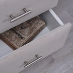 Load image into Gallery viewer, Double Drawer Night Stand – Velvet Grey (Beige)
