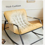 Load image into Gallery viewer, Double Living Room Recliner Outdoor Rocking Chair Lawn Camping Chair Adult Chair with Seat Cushion Side Storage Bag Suitable for Lawn, Backyard - Beige-GCC Home Center