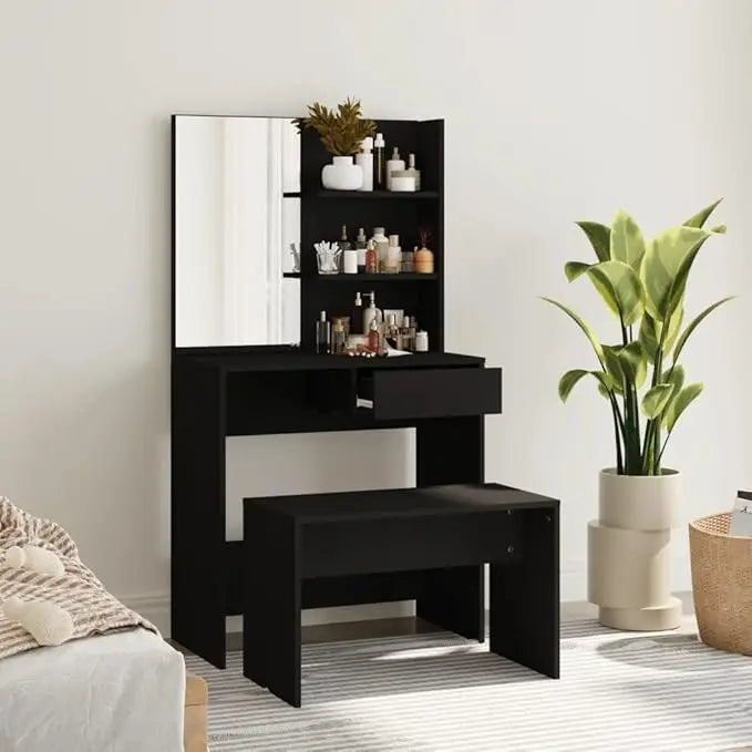 Dressing Table Set, Vanity Table with Stool and Drawer-GCC Home Center