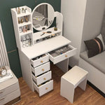 Load image into Gallery viewer, Dressing Table Set with Stool and Round Mirror-GCC Home Center