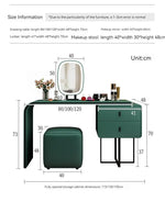 Load image into Gallery viewer, COOLBABY Dressing table small simple modern light luxury makeup table with mirror Italian network red bedroom furniture ins dressing table-GCC Home Center