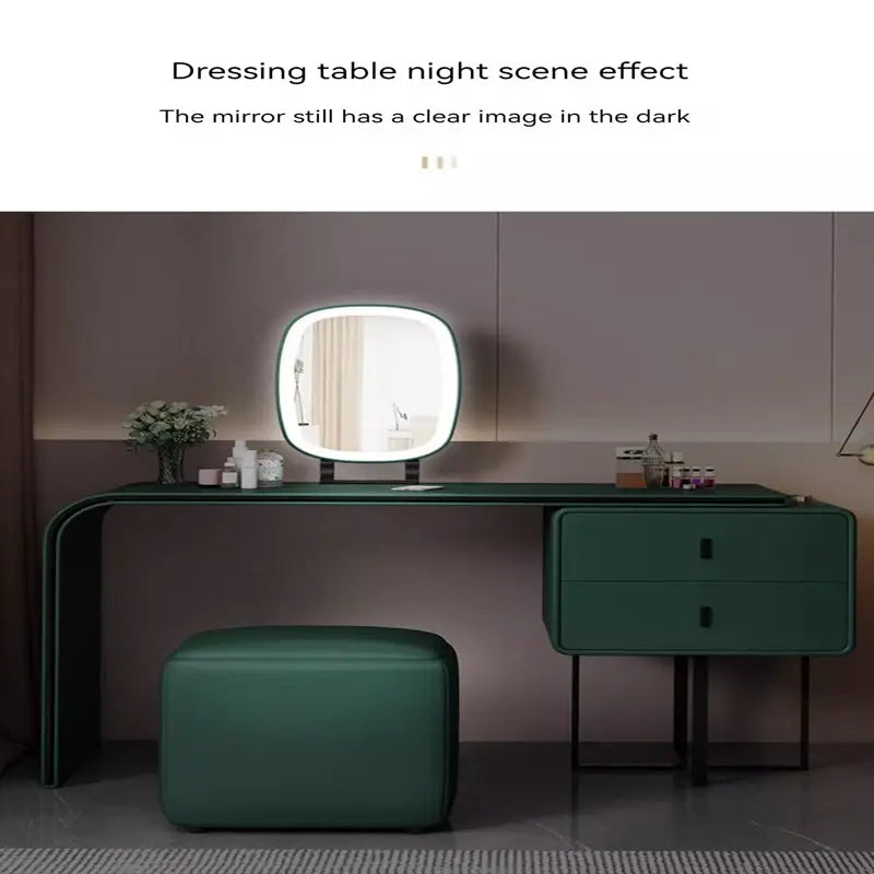 COOLBABY Dressing table small simple modern light luxury makeup table with mirror Italian network red bedroom furniture ins dressing table-GCC Home Center