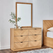 Dressing Table With 6-Drawer Dresser And Mirror, Vanity Table With Storage-GCC Home Center
