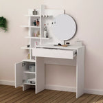 Load image into Gallery viewer, Dressing Table With Mirror And Storage, Four Shelves For Organization, Modern Touch For Bedroom-GCC Home Center