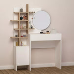 Load image into Gallery viewer, Dressing Table With Mirror And Storage, Four Shelves For Organization, Modern Touch For Bedroom-GCC Home Center