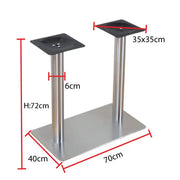 Jilphar Furniture Dual Column SS Flat Table Base JP3022-GCC Home Center