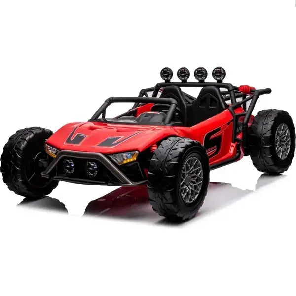 Dual Motors, EVA Tires & Parent Remote Control-Super Monster Power Riding Car for Kids - Red